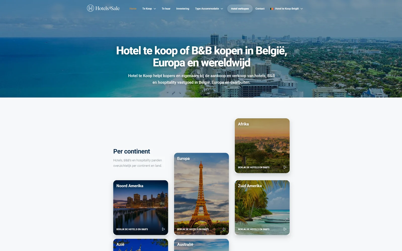 Homepage van Hotels-4-Sale